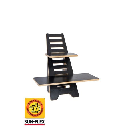 SUN-FLEX Bord Easydesk Rise svart - Lyreco - Kontorsmöbler och inredning - Bord och hurtsar - Skrivbord - Höj/sänkbar