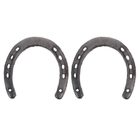 2 stk. Vintage Dekoration Hestesko i Støbejern Metal Hestesko Gunst Farmhouse Væg Dekoration Jern Væg Hængende Skulptur (FMY)