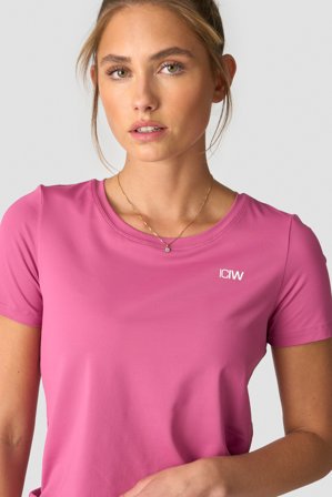 ICANIWILL - Training T-shirt Wmn Dark Mauve - Dames - sportkleding van ICIW
