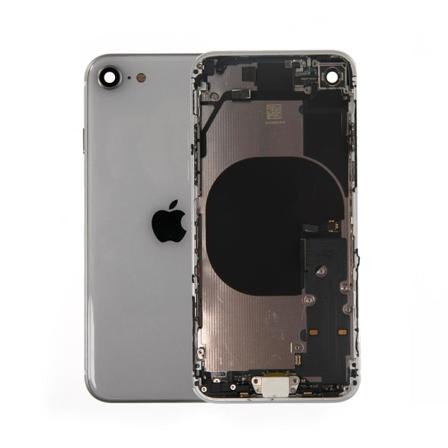 iPhone SE 2020 Baksida med Komplett Ram - Vit White