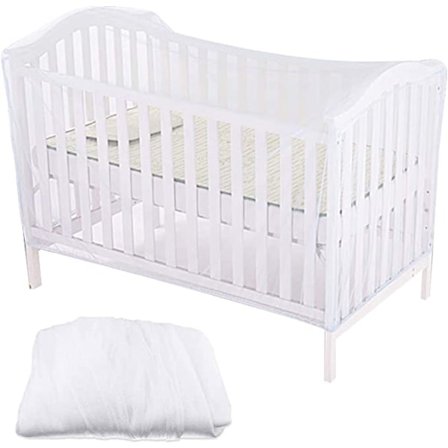 Myggnät för baby bomullsnät 135 * 60 * 90CM vit