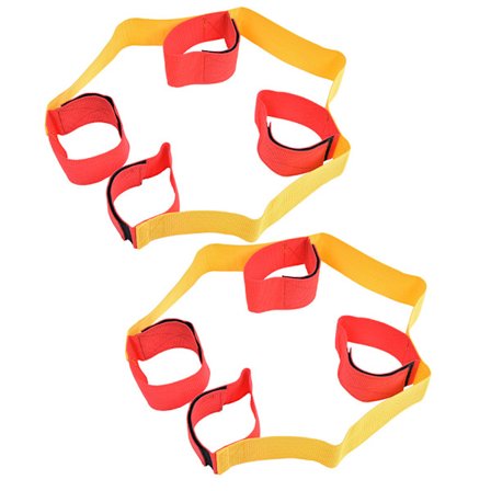 Utomhus Sportutrustning 4 Personer Benfast Bälte Lagarbete Spel Interaktiva Leksaker