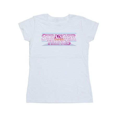 Netflix Dam/Kvinnor Stranger Things Retro Titel Bomull T-Shir