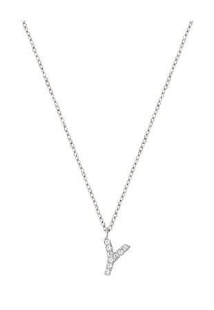 Mockberg Petite Stone Letter Y Steel Necklace Smycken & klockor Dam Silver ONESIZE