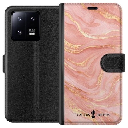 Yhteensopiva Lompakkokotelo Xiaomi Xiaomi 13 Pro Cactus and Friends – RoseGoldFlow