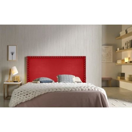 Lily sänggavel i rött konstläder 160