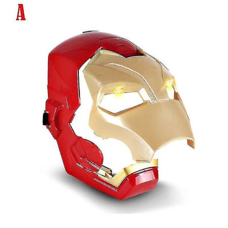 Marvel Avengers 4 Iron Man Captain America Maske Lys Lyd Åpen Maske For Barn Halloween_y