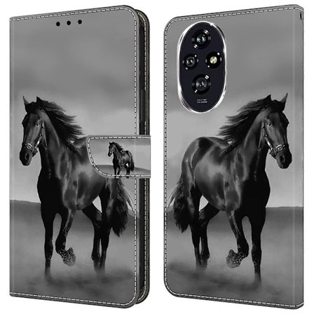 For Honor 200 5G Lompakkokotelo Magneettilukolla 3D-kuvioitu Nahkainen Puhelinkotelo