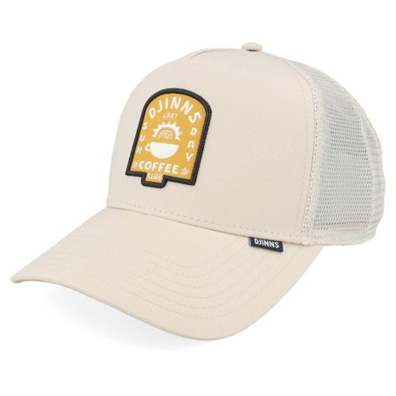 Djinns - Beige trucker Cappellino - Hft Cap Lazy Sunday Khaki/Offwhite A-Frame Trucker @ Hatstore