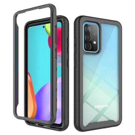 Shockproof Clear Hybrid Skal Samsung A52 / A52s - Svart Svart