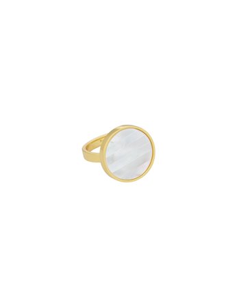 Design Letters Pearl Lollipop Ring 17Mm - Gold - ONE SIZE