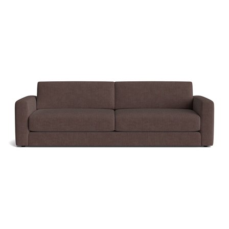 Moss 3 personers sofa - Lincoln Brun - 252x94x78 - Sofa, 3 personers sofa
