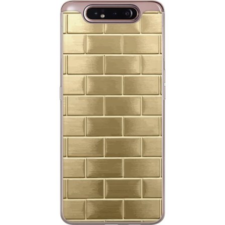 Mobilskal till Samsung Galaxy A80 med Gyllene Murstenar