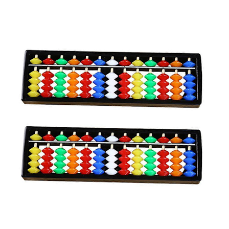 2 stk. Farverige plastik kuglerammer legetøj Børn Matematik Undervisningsværktøj til hjemmeklasselokale