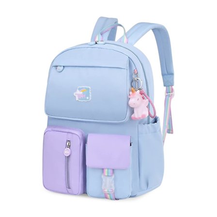 Tyttöjen reppu alakouluun, vedenpitävä kevyt suurikapasiteettinen lasten reppu lapsille peruskouluun=