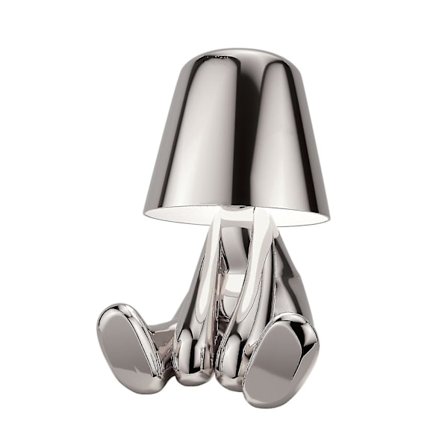 Liten Gylden Mann LED Bordlamper Berøringskontroll Dimbar Lampe Bar Nattlys