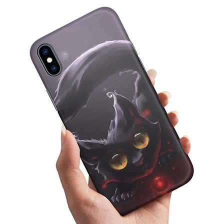 Cover / Mobilcover til iPhone X / XS - Sort Kat