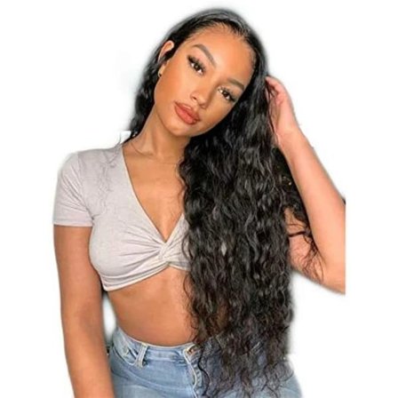 Paryk Langt Krøllet Hår Majs Perm Små Krøller Kemisk Fiber Hovedbeklædning Sort