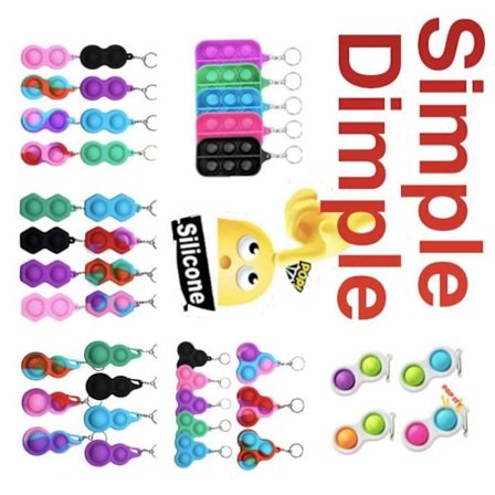 Enkel fordybning, MINI Pop it Fidget Finger Toy / Leksak-CE