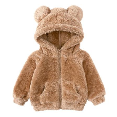 Flicka Hooded Neck Jackor Med Fickor Hoodies