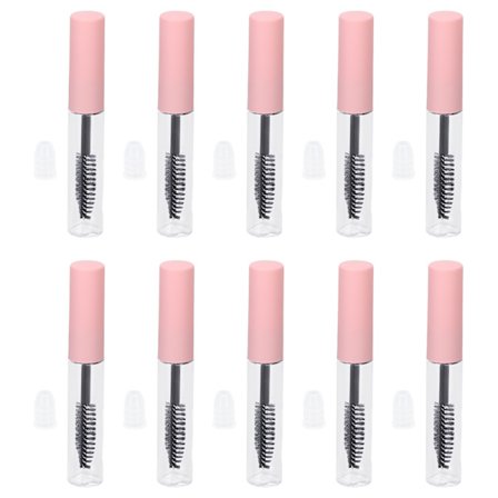 10 st 5 ml Tom Mascara Tub Återfyllningsbar Klar Portabel Ögonfrans Mascara Kosmetisk Flaska för Ögonfranstillväxtolja
