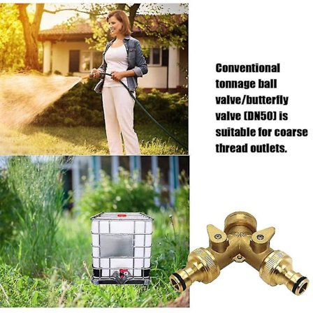 Y-jakaja 3/4 tuuman messinkinen vesijakaja, 2-tie veden liitäntä