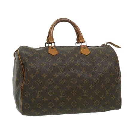 Louis Vuitton Vintage, Pre-owned Speedy 35 Monogram Handbag Bruin, Dames, Maat:ONE Size