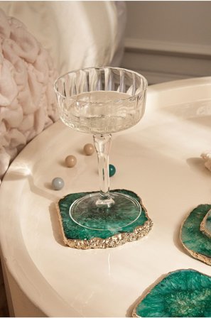 Staycation - Champagnebeger Hip 4-pakning - Transparent - Vinglass - Fra Homeroom