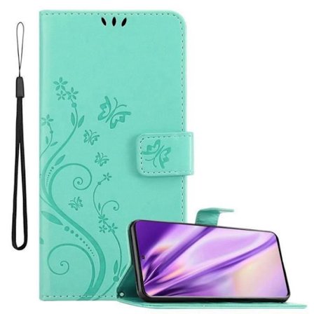 Coque pour Samsung Galaxy S20 Housse en TURQUOISE FLORAL Etui Case Cover Protection Floral Portefeuille Wallet