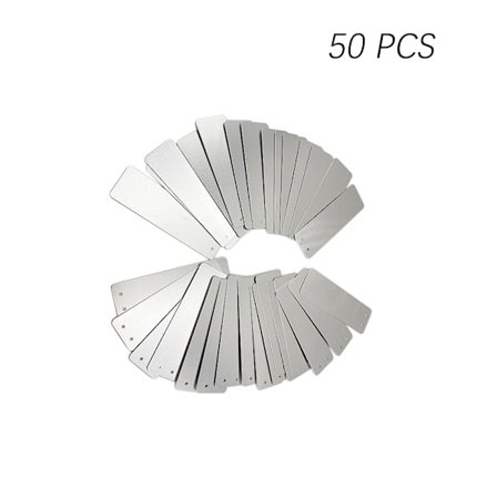 50 hageskilt, 82 x 25 mm, aluminium plantetiketter for utendørs bruk