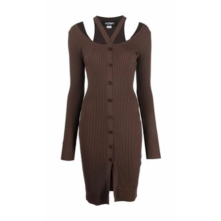 Andrea Adamo Knitted Kjole Brun, Dame