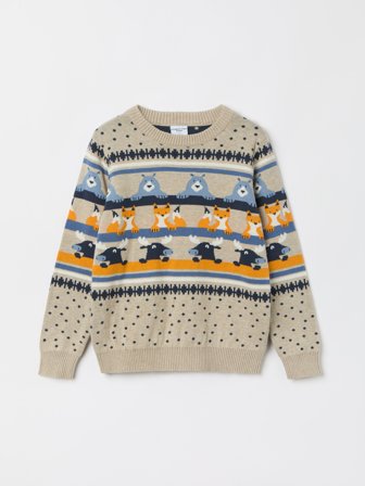 Polarn O. Pyret - Knitted sweater - 110 - Childrenswear - beige