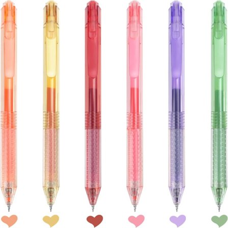 6ST Gel Penna Svart Refill Penna Kulspetspenna