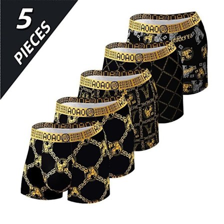 Boxershorts for menn - Pustende, komfortable, ensfargede, perfekte for hverdagsbruk, treningsstudio eller daglig bruk 5-pakning