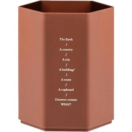 Pennställ för skrivbord, pennställ för studenter - Tegelröd