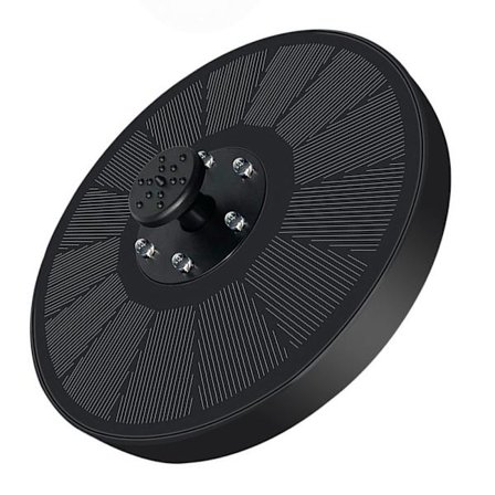 Solcelledrevet fontenepumpe for solcelledam med innebygd batteristøtte