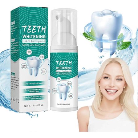 Tand Mundskyl, Herbal Brightening Oral Repair Foam, Tandblegnings Mundskyl Skum, Dybderensende Tandblegnings Tandpasta