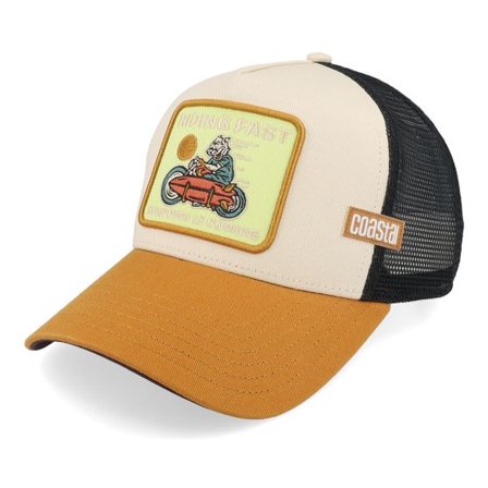 Coastal - Beige trucker Keps - Hft Riding Fast Sand Coastal A-Frame Trucker @ Hatstore
