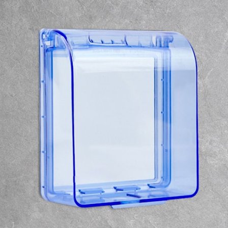 Bryterdeksel Stikkontakt Vanntett Boks BLÅ {BT)