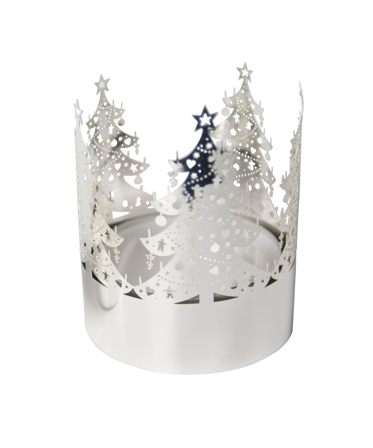 XMAS Collection Telysholder Juletre Sølv H8,5