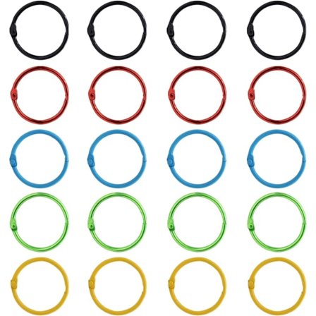 Bokring 45 mm Løsblad Metallfarge Bundet Ring for Scrapbøker