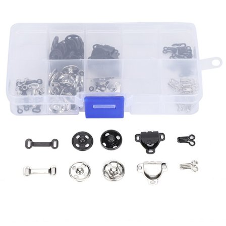 100 Par Trykknapper Messing Snap Fastener Slips Krog Installation Nitte Sy Tilbehør