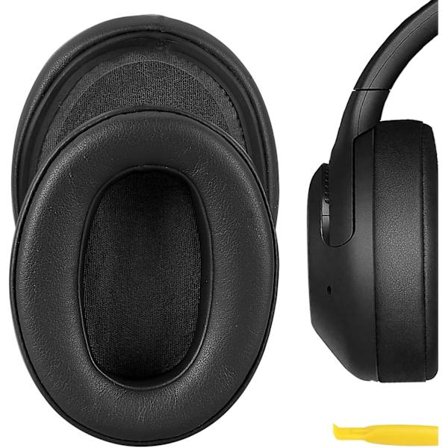 1 par udskiftningsørekopper kompatible med Sony MDR-100ABN WH-H900N hovedtelefoner, memory foam ørekopper, reparationsdele til hovedtelefoners 
