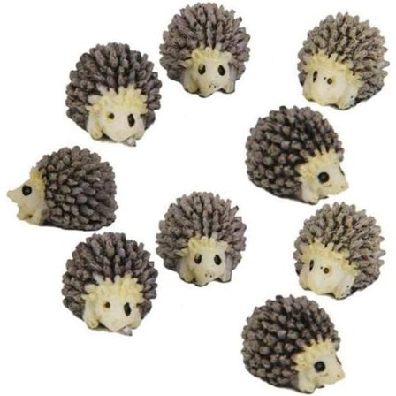 10 st Miniatyr Igelkott Prydnader Mikro Fe Modellträdgård Mini Dockhus Landskap Dekoration Present till Barn