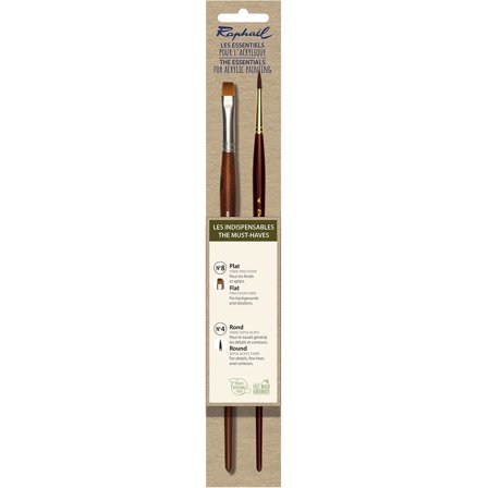 Synthetic Brushes Acrylic The Must-haves 2-piece Set