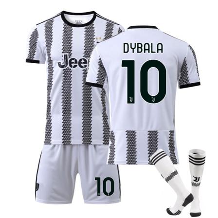 Ny Säsong 22-23 Juventus Hemma Barn Vuxna Fotbollströja Kostym Dybala 10 20 (110-120cm)