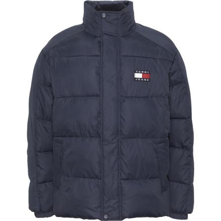 Tommy Hilfiger, Men& Navy Tjm Tonal Badge Puffer Jacket Tommy Jeans Niebieski, Mężczyzna, Rozmiar: L