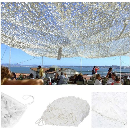 Camouflage Netting Hvid Forstærket Militær Pergola Skygge Net Skygge Net til Militær Jagt Hær Telte Have Dekoration Bil Cover Hvid 2m x 3m S