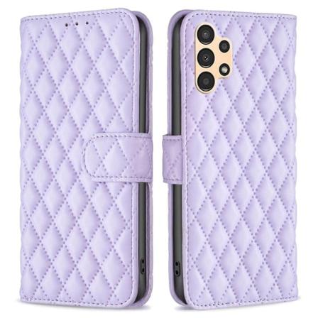 Matt Samsung Galaxy A13 5G / Samsung Galaxy A13 4G fodral med rombmönster - Lila Lila