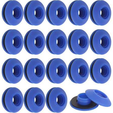 Plastöljetter kompatibla med presenning, 50 stycken självlåsande plastpresenningsöljetter kompatibla med poolpresenningar, gardiner, tält, blå (27